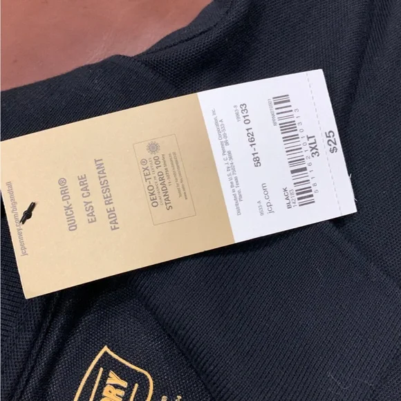 The Foundry Supply Co. Black Polo Shirt Big and Tall 3XLT - Picture 5 of 5